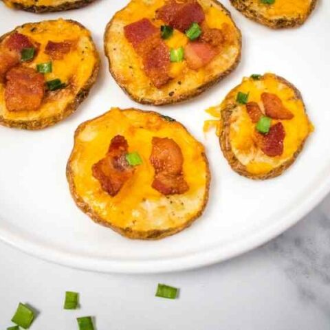 air fryer potatoes on a plate