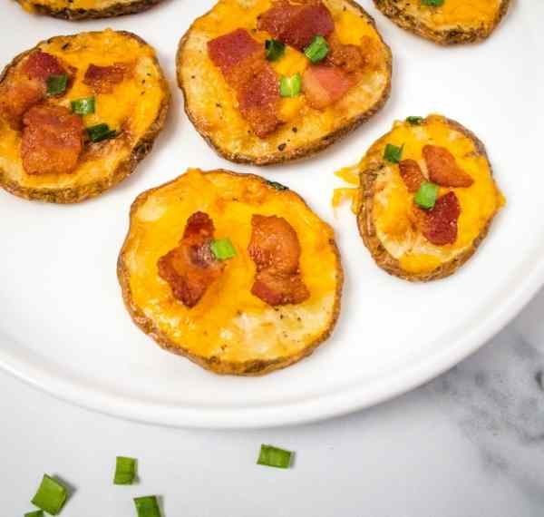air fryer potatoes on a plate