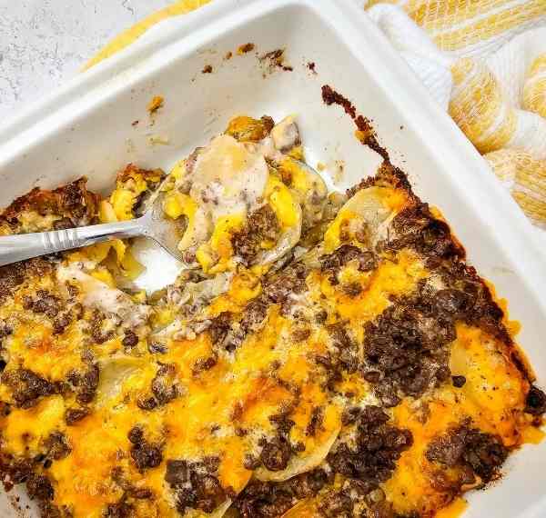Hamburger potato casserole cooked