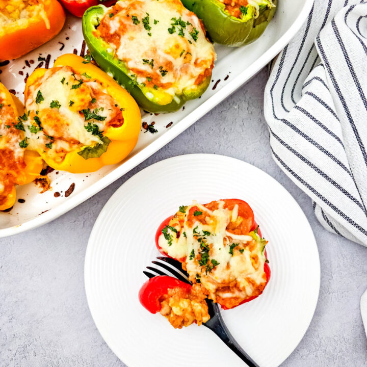 Chicken Parmesan Stuffed Peppers