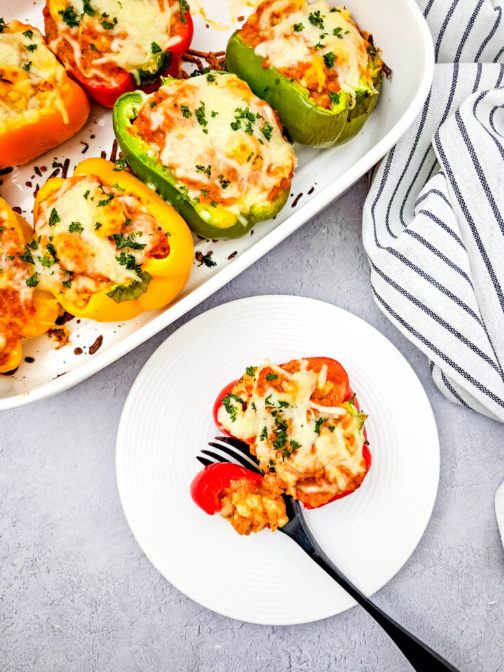 Chicken Parmesan Stuffed Peppers