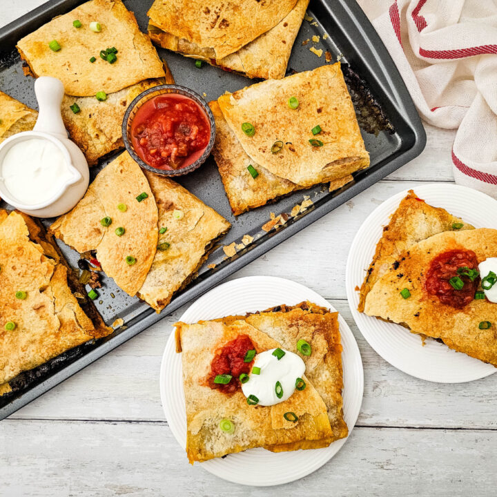 Sheet Pan Tex Mex Quesadillas