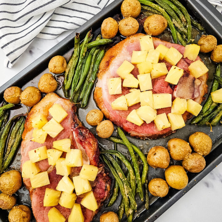 Ham Steak Sheet Pan Dinner