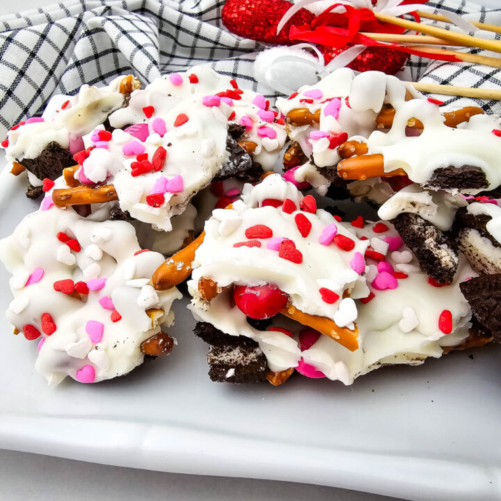 Sweet & Salty Valentine Bark