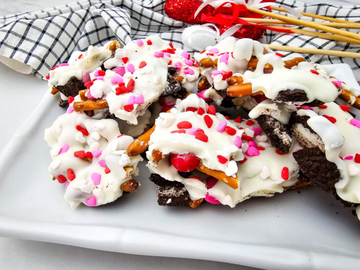 Sweet & Salty Valentine Bark