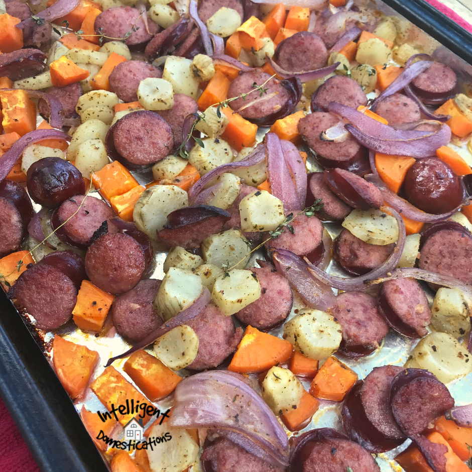 Image for Easy Sausage And Veggies Sheet Pan Dinner