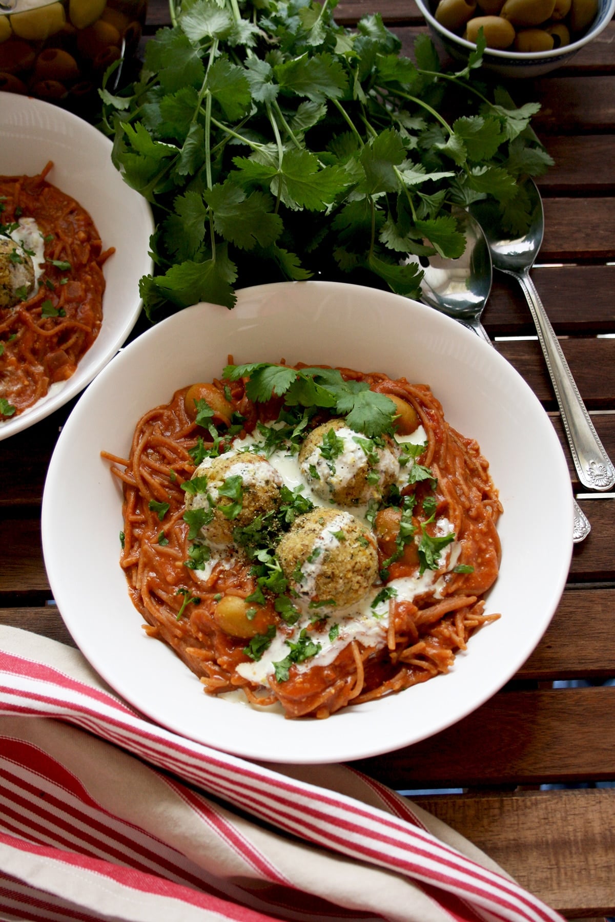 Image for One-Pot Spaghetti and Vegan Meatballs