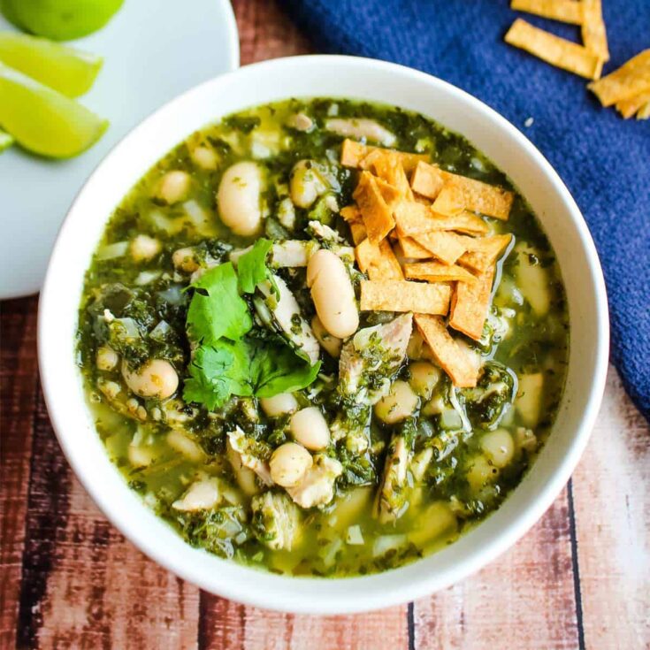 Image for Spicy Chicken Soup with Salsa Verde (Slow Cooker)